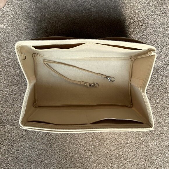 Felt Purse Organizer Insert - Handbag Tote Shaper, Fits Speedy 30 Beige - Picture 6 of 8